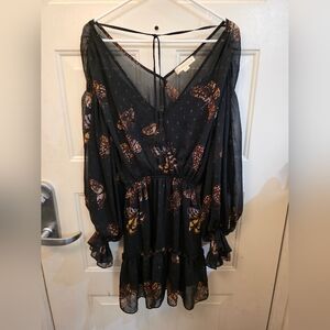 Lovestitch Butterfly Boho Flowy Mini Dress Size Small‎